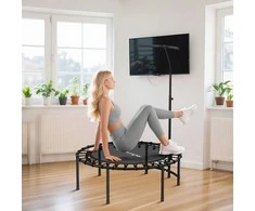 SPORTNOW treniruočių batutas (rebounder), 5 padėčių reguliuojama rankena, juodas
