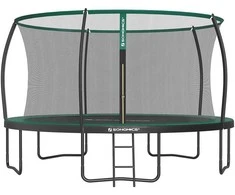 Songmics Batutas Ø 427 cm su vidiniu tinklu, juodai tamsiai žalias