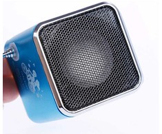 Belaidis garsiakalbis su FM radiju ir Bluetooth, mėlynas