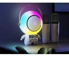 Ausinės Belaidis karaoke garsiakalbis su Bluetooth ir 2 mikrofonais