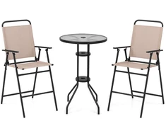 Bistro komplektas smėlinis 3 vnt.