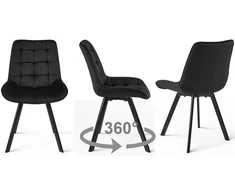 Leobert Biuro kėdė 360, pasukama, juoda, 53 × 59 × 86 cm