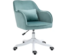 Vinsetto masažinė biuro kėdė, darbo kėdė su vibracijos funkcija, USB, juosmens pagalvė, porankiai, 78-86 cm
