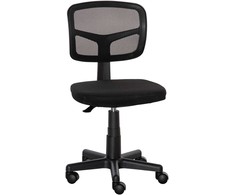 Vinsetto biuro kėdė, ergonomiška darbo kėdė, reguliuojamo aukščio besisukanti kėdė, taupanti vietą, juoda
