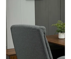 "Vinsetto" biuro kėdė Ergonomiška pasukama kėdė su supimo funkcija, minkštas porankis, galvos atrama, pilka, 65x78x110-120 cm