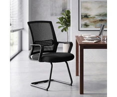 Biuro kėdės su ergonomiška nugarėle ir pavažomis, juodos, 58,5 x 57,5 x 93 cm, 2 vnt.