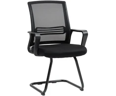Biuro kėdės su ergonomiška nugarėle ir pavažomis, juodos, 58,5 x 57,5 x 93 cm, 2 vnt.