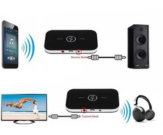 Bluetooth garso adapteris 2 viename su 10 m veikimo nuotoliu