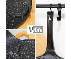 Lumarko Blynų ir kiaušinių keptuvė Vilde su granitine danga 26 cm, 7 formelės