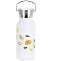 Butelio formos termosas 400 ml, baltas su citrusų motyvu, 7,5 × 7,5 × 17,5 cm