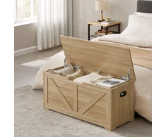 Leobert Daiktadėžė su 60° fiksuojamu dangčiu, sonoma ir juoda, 100 × 40 × 46 cm