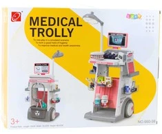 Lean Toys Dantisto rinkinys su medicininiu vežimėliu, 26 dalys