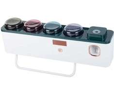 Toothbrush organiser cups toothpaste dispenser uv