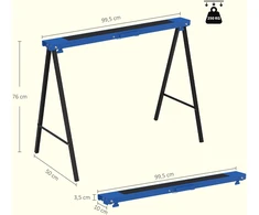 Darbiniai ožiai sulankstomi, iki 250 kg, juodi ir mėlyni, 99,5 × 50 × 76 cm, 2 vnt.