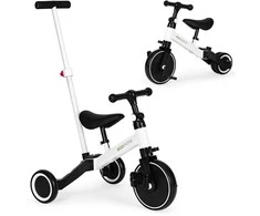 Daugiafunkcinis balansinis triratukas Ecotoys 2in1, baltas/juodas