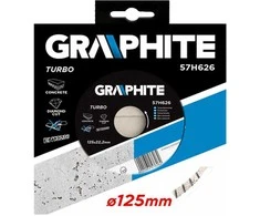 Deimantinis diskas GRAPHITE 57H626 skersmuo 125mm, Turbo
