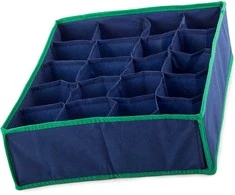 Underwear sock organiser for wardrobe drawer