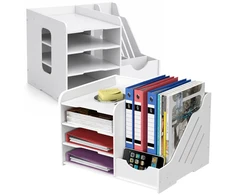 Lean Toys Dėklas dokumentams baltas