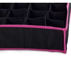 Underwear sock organiser for wardrobe drawer