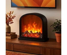 Dekoratyvinis LED židinys, juodas, 30 × 13 × 27,5 cm