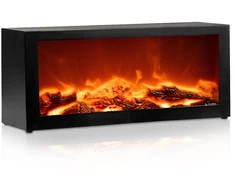 Dekoratyvinis LED židinys, juodas, 39,5 × 12 × 17,5 cm