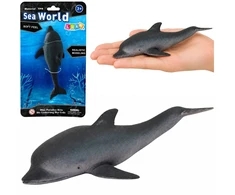 Lean Toys Delfino figūrėlė iš TPR, tamsiai pilka, 17,5 × 7,5 × 3,5 cm