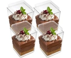 Orion Desertų puodeliai 160 ml, 4 vnt. su dangteliais