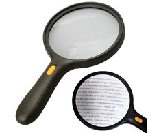 Didelė juvelyrinė lupa su LED apšvietimu 110 mm