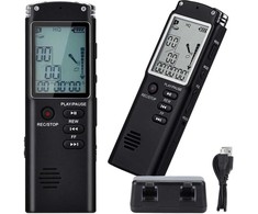 Diktofonas su MP3 grotuvu ir mikrofonu, 8GB