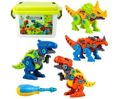 Lean Toys Dinosaurų konstravimo rinkinys 4 vnt.