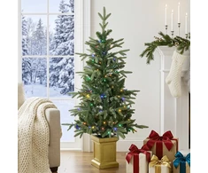 Dirbtinė kalėdinė eglutė su 110 LED, dviejų spalvų apšvietimu, žalia, 120 cm