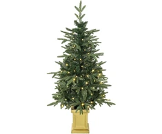 Dirbtinė kalėdinė eglutė su 110 LED, dviejų spalvų apšvietimu, žalia, 120 cm