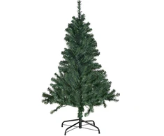 Dirbtinė kalėdinė eglutė su 150 spalvotų ir šiltai baltų LED lempučių, 150 cm, Ø 40 cm