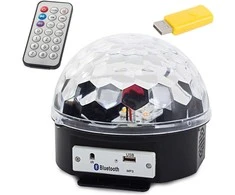 Disko lempa su LED, MP3, USB, Bluetooth