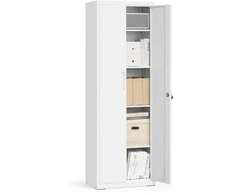 Songmics Dokumentų spinta 40 x 60 x 180 cm matinė balta
