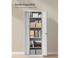 Songmics Dvigubų durų ir 5 lygių kartotekų spinta