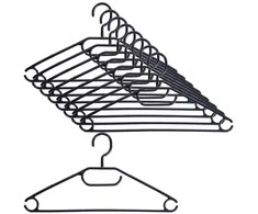 Affek Design Storage Solutions Drabužių pakabos 10 vnt. juodos sukamos