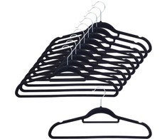 Storage Solutions Drabužių pakabos 10 vnt. juodos sukamos