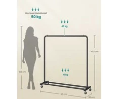 Songmics Drabužių stovas 38 x 110 x 141,5 cm