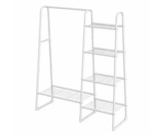 Songmics Drabužių stovas su 5 lentynomis, baltas, 40x101,7x153,3 cm