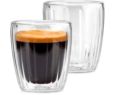 Termo stiklinės espresso kavai 120 ml 2 vnt - Modernus dizainas