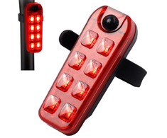 Verk Group Dviračio galinis žibintas LED su USB įkrovimu