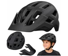 Lean Dviračio šalmas MTB su nuimamu skydeliu, juodas, 35,5 × 21 × 17,5 cm