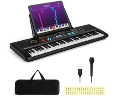 Elektrinė klaviatūra 61 klavišas rožinė