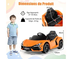 Elektrinis automobilis 12 V oranžinis