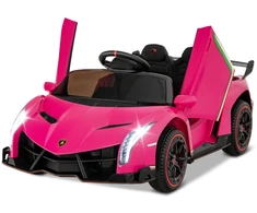 Elektrinis automobilis Lamborghini rožinis