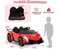 Elektrinis automobilis raudonas