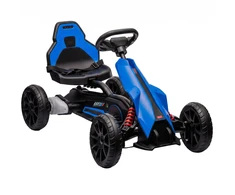Elektrinis gokartas su 2 greičio režimais ir EVA ratais, mėlynas, 100 × 58 × 58,5 cm