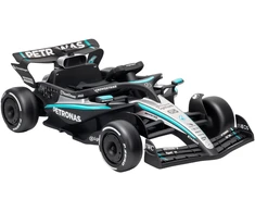 Elektrinis kartingas vaikams, licencijuotas Mercedes-AMG PETRONAS F1, su ličio akumuliatoriumi, juodas, sidabrinis ir mėlynas, 123 × 66 × 39 cm
