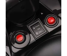 AIYAPLAY vaikiškas elektrinis keturratis 6V su važiavimo pirmyn ir atgal funkcija, muzika, LED žibintais, raudonas